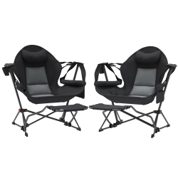 Cadeiras de Campismo 88x160x104 cm Preto