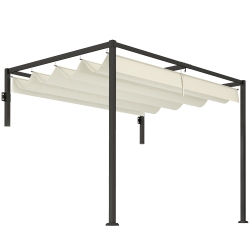 Outsunny Pérgola de Jardín 297x211x220 cm Crema