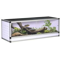PawHut Scatola per Rettili in Alluminio, Casa Perfetta per Rettili e Anfibi, 120cm x 40cm x 40cm
