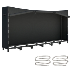 Outsunny Suport de Lemne din Metal cu Acoperire Impermeabilă Capacitate 0.8m³ 235x31x116