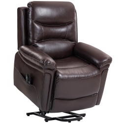 HOMCOM Power Lift Recliner Chair with Vibration Massage, Heat, USB - Brown