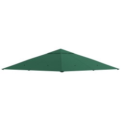 Outsunny Replacement Canopy for Pavilion Replacement Roof Gazebo High-Density Polyester Fabric 180 g/m² UV-Resistant 3 x 3 m Green