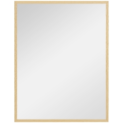 HOMCOM Espejo de Baño 70x90 cm Espejo de Pared Decorativo para Salón Entrada Pasillo Horizontal o Vertical Natural
