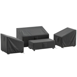 Outsunny Capas para Móveis Jardim 4 Peças Impermeáveis