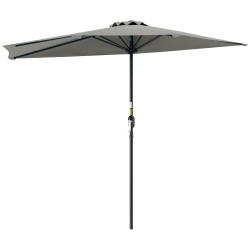 Outsunny Guarda-sol Parede Meia-Lua 27x24m com Manivela