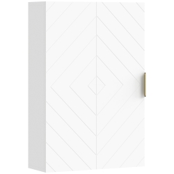 kleankin Bathroom Wall Cabinet, Over Toilet Storage Cupboard with Adjustable Shelves for Hallway, Living Room, White