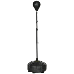 SPORTNOW Punching Ball de Podea cu Bază Reumplută și Ventuze, Înălțime Reglabilă 145-180 cm, Negru