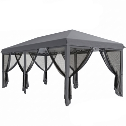 Tenda Dobrável 585x295x270 cm Cinzento