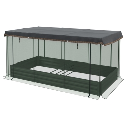 Outsunny Canteiro Elevado com Rede de Proteção 230x110cm