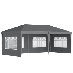 Tenda Dobrável 585x295x270 cm Cinzento