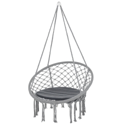 Silla Colgante 80x80x42 cm Gris