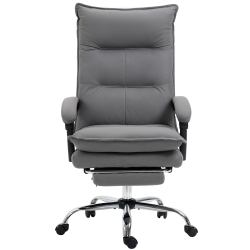 Vinsetto Silla de Masaje Reclinable con 6 Puntos de Masaje y 5 Modos con Función de Calefacción Ajustable 66x74x114-121,5 cm Gris