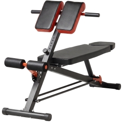 HOMCOM halterbank fitnessbank schuine bank multifunctioneel buiktrainer verstelbaar rvs zwart 64 x 146 x 73,5-85 cm | Aosom.nl