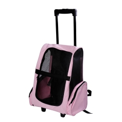 Transportín Carrito para Mascotas 42x25x55 cm Rosa