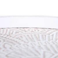 HOMCOM koffietafel bijzettafel nachtkastje met hoge rand massief hout MDF wit(m-9)