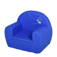 HOMCOM kinderstoel mini-stoel kinderbank voor leeftijd van 10-36 maanden blauw 53 x 35 x 44,5 cm(m-1)