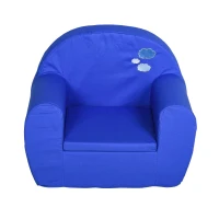 HOMCOM kinderstoel mini-stoel kinderbank voor leeftijd van 10-36 maanden blauw 53 x 35 x 44,5 cm(m-4)