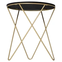 HOMCOM koffietafel bijzettafel nachttafel salontafel woonkamer metaal MDF(m-7)