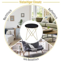 HOMCOM koffietafel bijzettafel nachttafel salontafel woonkamer metaal MDF(m-6)