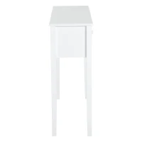 HOMCOM consoletafel bijzettafel decoratieve tafel consoletafel met lade MDF wit(m-1)