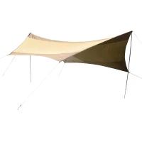 zonnedoek tarp zonwering met tentstokken camping polyester 550 x 560 cm(m-6)