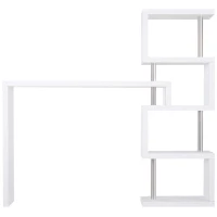 HOMCOM bartafel-plank Combi statafel/bartafel draaibaar wit(m-4)