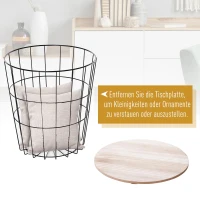 HOMCOM salontafel met opbergruimte bijzettafel nachtkastje salontafel metaal MDF(m-4)