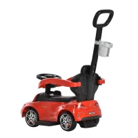 HOMCOM kinderauto kinderwagen voor baby's 12-36 maanden (rood)(m-7)