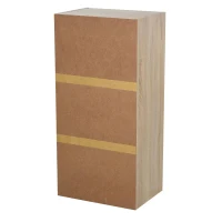 HOMCOM staande kast archiefkast multifunctionele kast kantoorkast 3 deuren naturel(m-6)