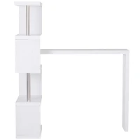 HOMCOM bartafel-plank Combi statafel/bartafel draaibaar wit(m-6)