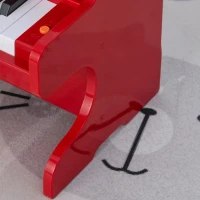 HOMCOM® Kinder Klavier Mini-Klavier 25 Tasten Kinderpiano Keyboard mit Notenpult Rot(m-9)