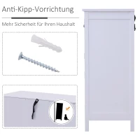 HOMCOM dressoir buffetkast shabby chic kast multifunctionele kast hout gemêleerd(m-6)