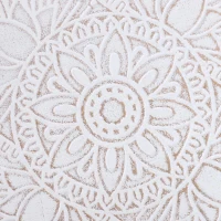 HOMCOM koffietafel bijzettafel nachtkastje met hoge rand massief hout MDF wit(m-7)