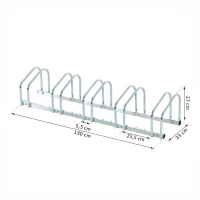 HOMCOM Fietsenrek fietsrek standaard voor meerdere fietsen verzinkt staal 4 maten(m-3)