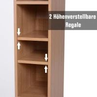 HOMCOM multifunctionele kast vrijstaande stelling staande kast decoratieve kast boekenkast kast hout naturel 80 x 32 x 90,5 cm | Aosom.nl(m-4)