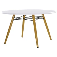 HOMCOM bijzettafel woonkamertafel salontafel theetafel koffietafel nachttafel rond(m-4)