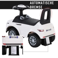 HOMCOM Kindervoertuig met claxon duwauto loopauto opbergruimte PP wit(m-5)