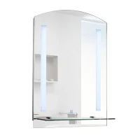 HOMCOM LED-spiegelkast lichtspiegel badspiegel badkamerkast badkamerspiegel wandspiegel 15 W (model 4)(m-1)