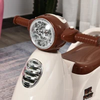 HOMCOM-loopauto voor kinderen, terreinwagen met muziek wit(m-6)