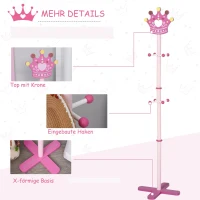 HOMCOM kinderkamer kapstok met 8 haken(m-4)