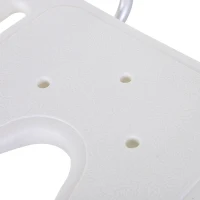 HOMCOM douchestoel badstoel met rugleuning in hoogte verstelbaar aluminiumlegering wit(m-10)