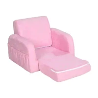 HOMCOM 2-in-1 kinderstoel mini-stoel Kinderbank voor 3-6 jaar 51 x 45 x 38 cm roze(m-5)
