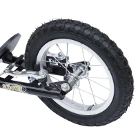 HOMCOM Kinderstep scooter 16/12 inch stadsscooter rolfiets zwart verstelbaar(m-11)