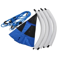 HOMCOM Nestschommel voor kinderen ronde schommel schommel tuin Oxford 100 cm blauw(m-6)
