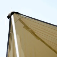 zonnedoek tarp zonwering met tentstokken camping polyester 550 x 560 cm(m-8)