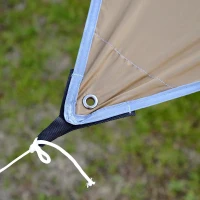 zonnedoek tarp zonwering met tentstokken camping polyester 550 x 560 cm(m-9)