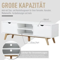 HOMCOM tv-meubel tv-kast kastelement met lades MDF wit(m-4)