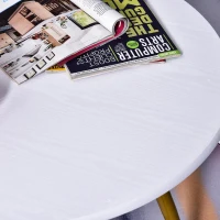 HOMCOM bijzettafel woonkamertafel salontafel theetafel koffietafel nachttafel rond(m-8)