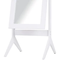 HOMCOM Staande spiegel verhoogde voet passpiegel make-up spiegel eenvoudg te onderhouden MDF(m-7)