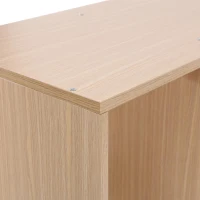 HOMCOM Open gangkast met rails en wielen naturel(m-8)